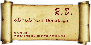 Rákóczi Dorottya névjegykártya