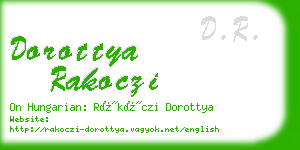 dorottya rakoczi business card